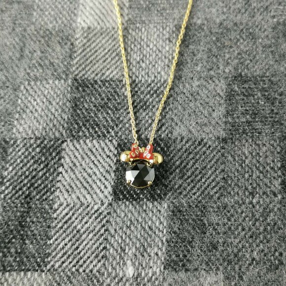 Kate Spade Disney Minnie Gold Black Necklace BRAND NEW - Picture 1 of 3